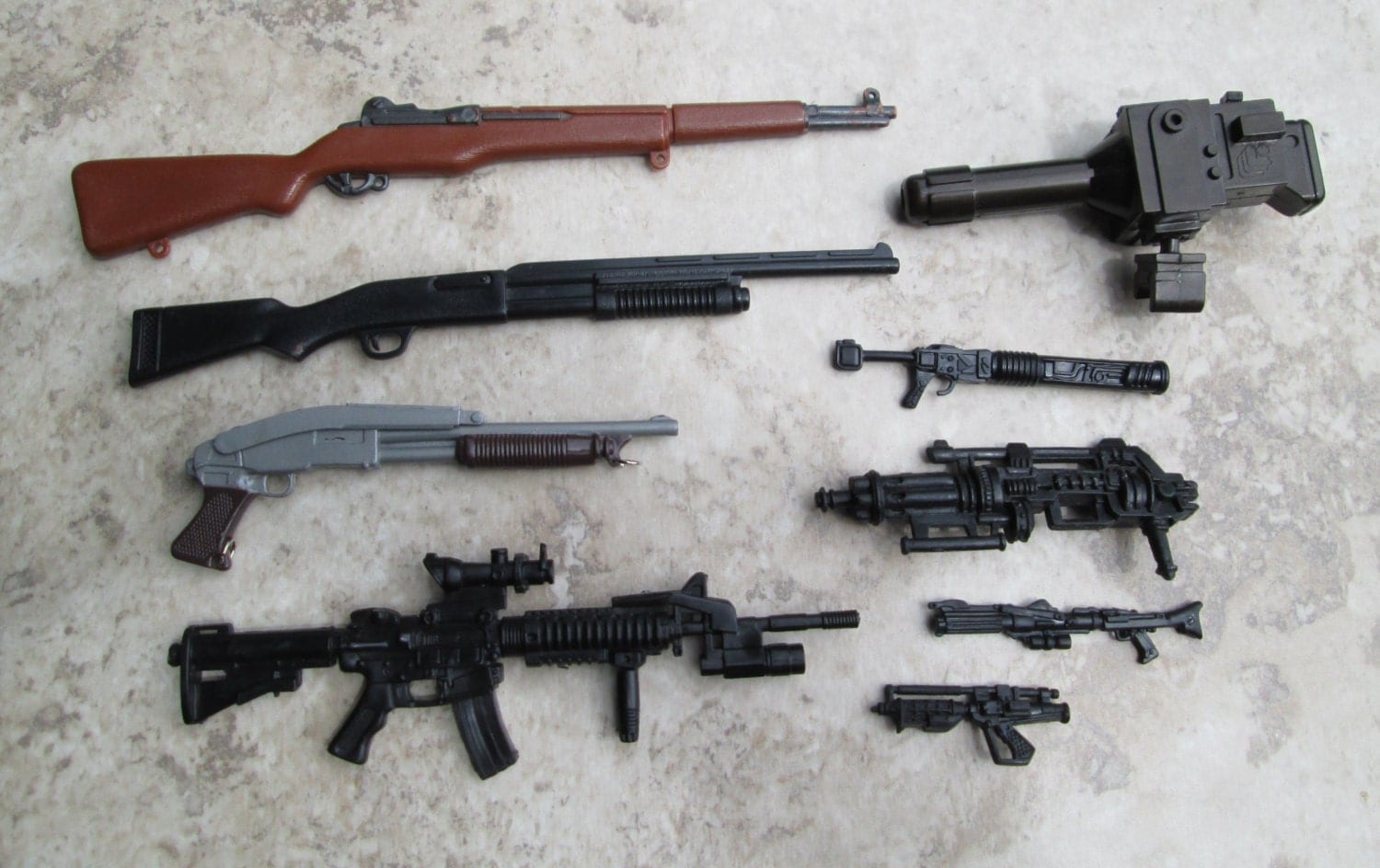 9 Small Toy Guns Weapons GI Joe Texas Ranger Rifle Soldier