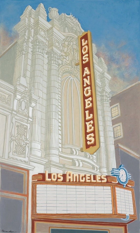 Los Angeles Theatre Fine Art Print Hollywood Movie