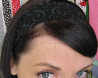 Black w/ Grey Swirls - Stay Put Headband