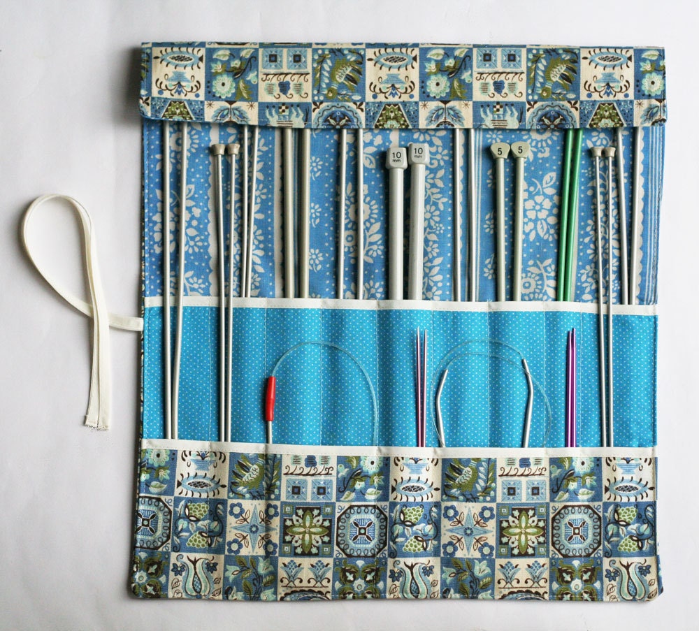 Knitting Needle Roll Fabric Knitting Needle Organizer Needle