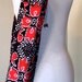 Yoga Mat Bag , Yoga Mat Tote, Black and Red Batik , Yoga Gift