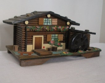 Vintage Wooden Chalet Jewelry Box