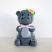 Hippo Flowerpot Bell Ornament