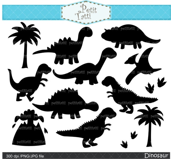 dinosaur clip art silhouettes - photo #40