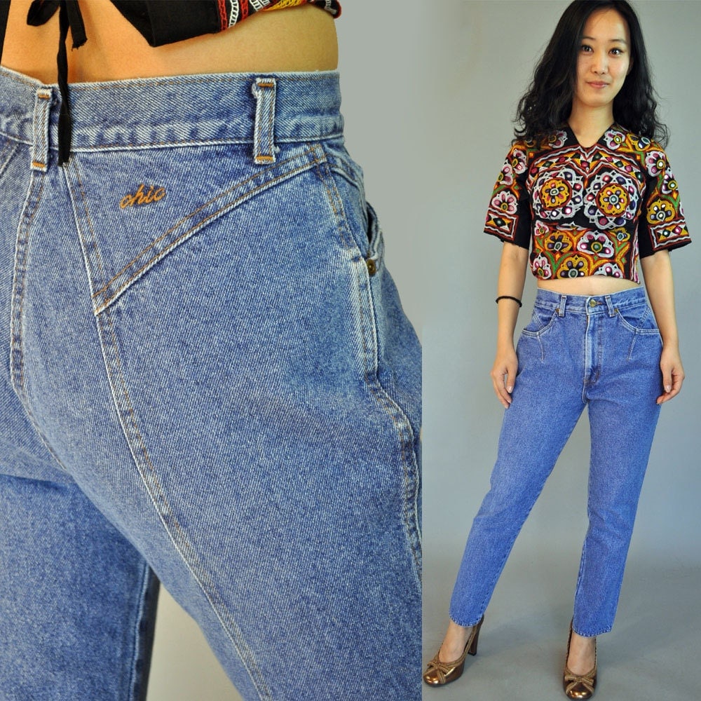 how to wear high waisted vintage jeans