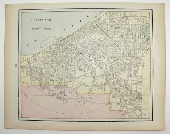 City map Cleveland Ohio PDF