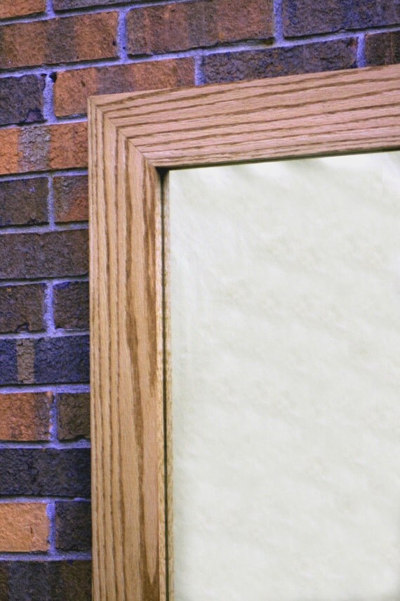 Full Length Oak Framed Mirror Classic Golden w/ Clear Top