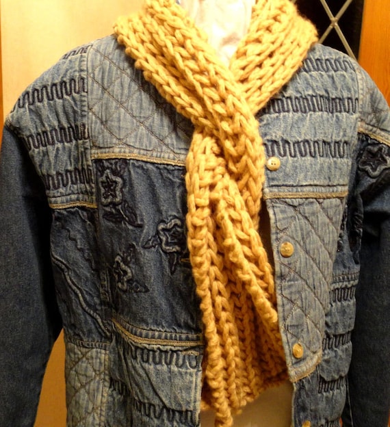 Knitting Pattern Chunky Knit Scarf Pattern by KimberleesKorner