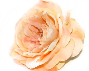 1 Large Perfectly Peach Sophia Rose - Orange Accents - Artificial Flower, Silk Flower Heads PRE-ORDER
