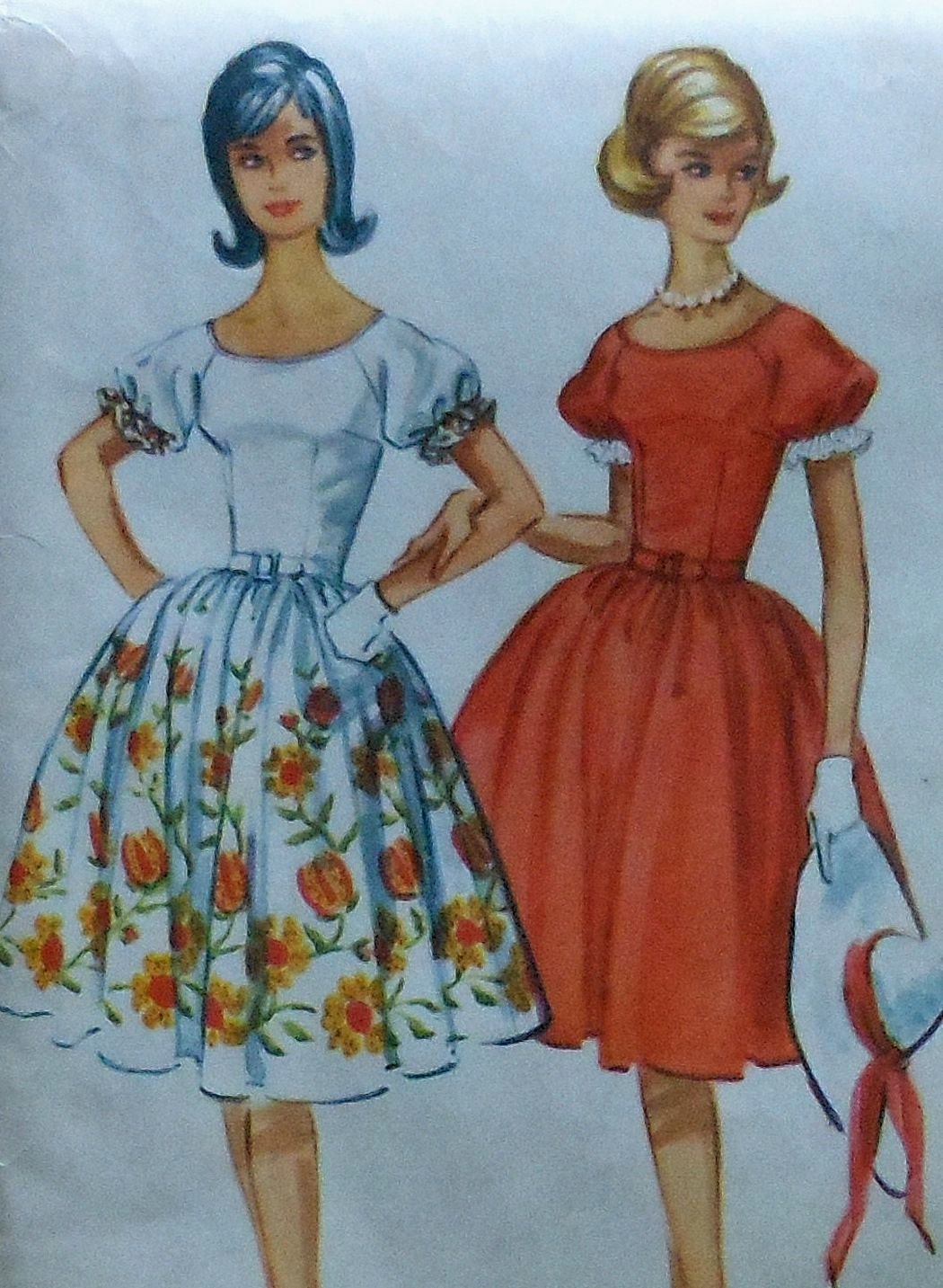 Vintage 60s Raglan Sleeve Dress Sewing Pattern McCalls 5731