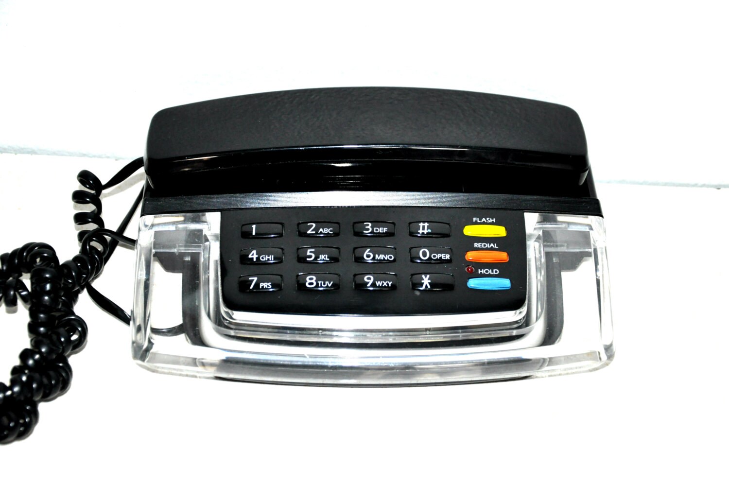 Fun 1980s black and NEON Light Up Phone