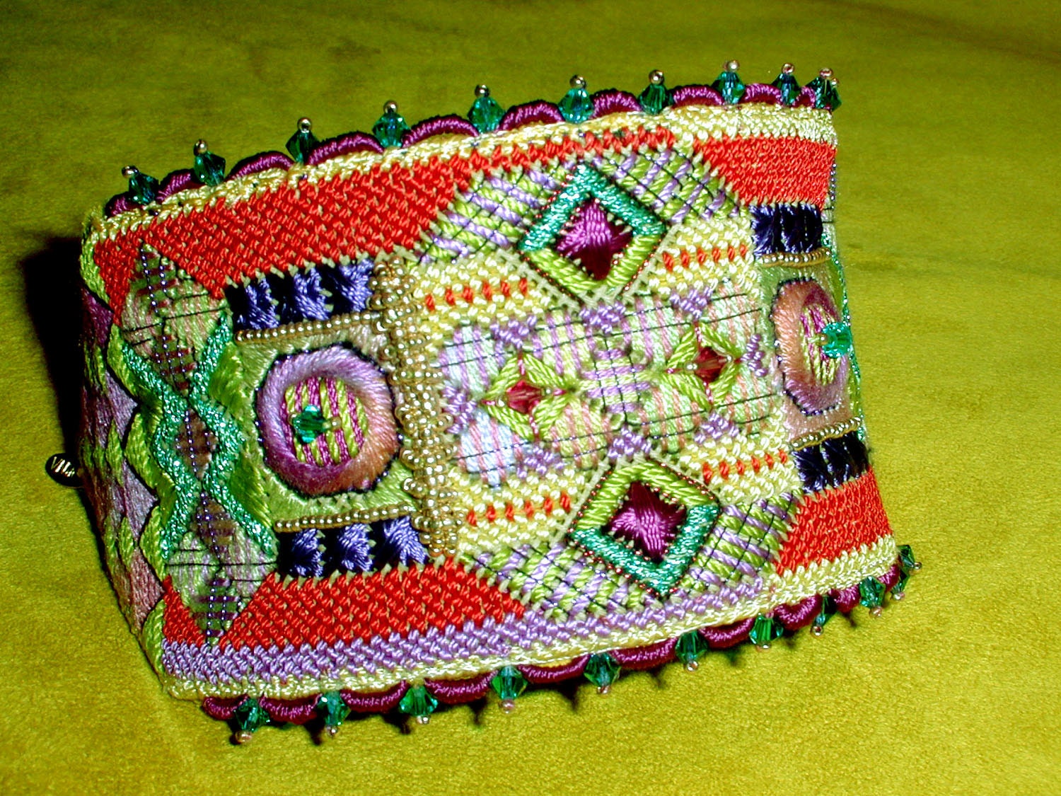 Needlepoint Cuff Bracelet KitKanya Cuff Red