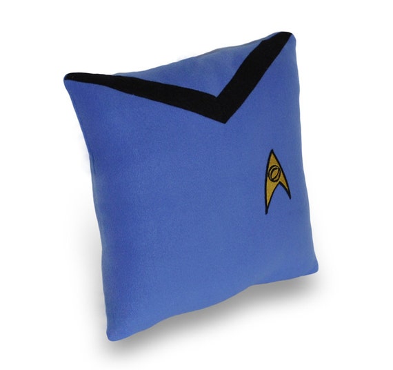 Star Trek Pillow Set 3 piece set red goldblue fleece
