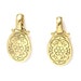 Vintage Tribal Earrings - Gold Tone Engraved Earrings - Gold Earrings - Etched Earrings - Boho Earrings