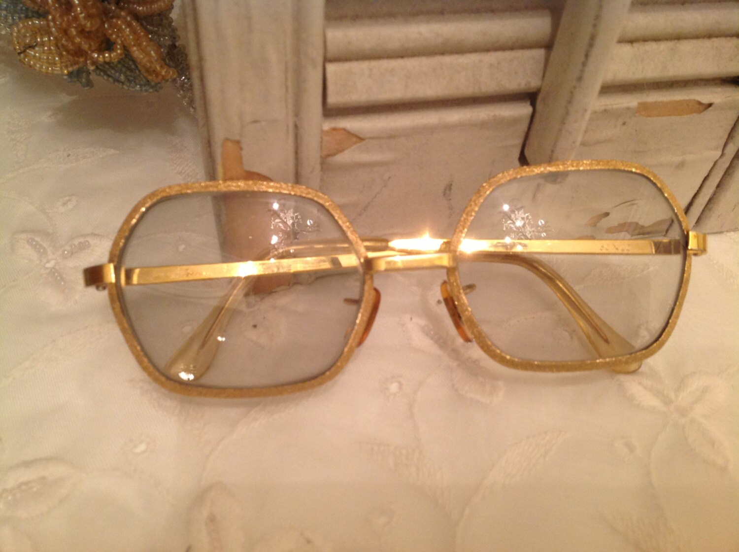Vintage Tura Gold Framed Eyeglasses Vintage Eyewear Tura