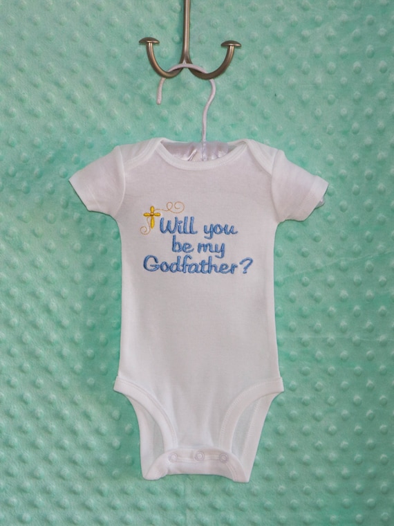 Will You Be My Godfather Newborn Onesie Ready to by savaragifts