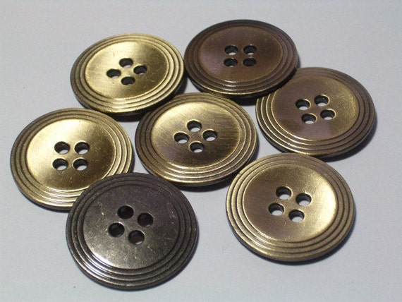 Items similar to Metal Buttons Brass Color Metal Buttons 13mm Sewing ...