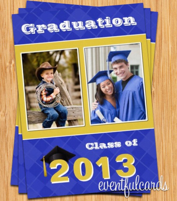 Class of 2014 Argyle Graduation Card - Many Colors Available Il_570xn