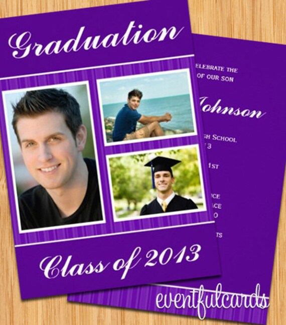 Class of 2013 Graduation Invitation Photo Card - Print at Home or E-card Il_570xn