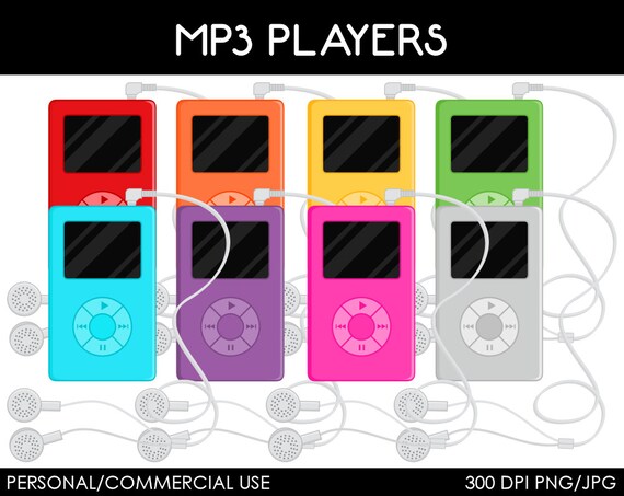 MP3 Players Clipart - Digital Clip Art Graphics for Personal or Commercial Use Il_570xn