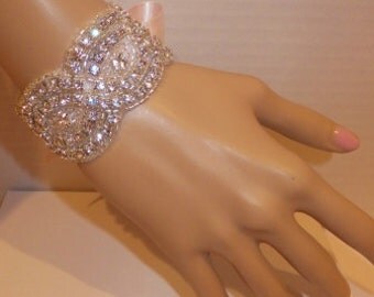 Crystal Bridal Bracelet, Rhinestone Bridal Bracelet, KELLY, Crystal Bracelet, Bridal Bracelet, Bridesmaid Bracelet