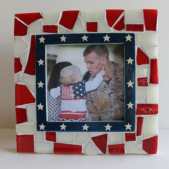 Mosaic Patriotic Photo Frame