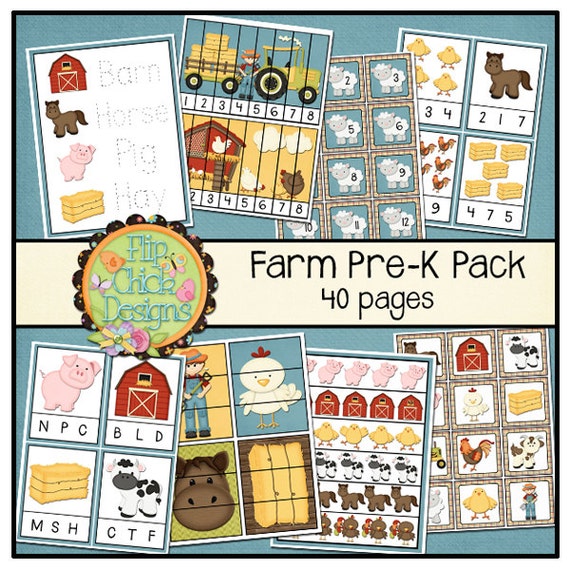 Printable Farm Pre-K Pack