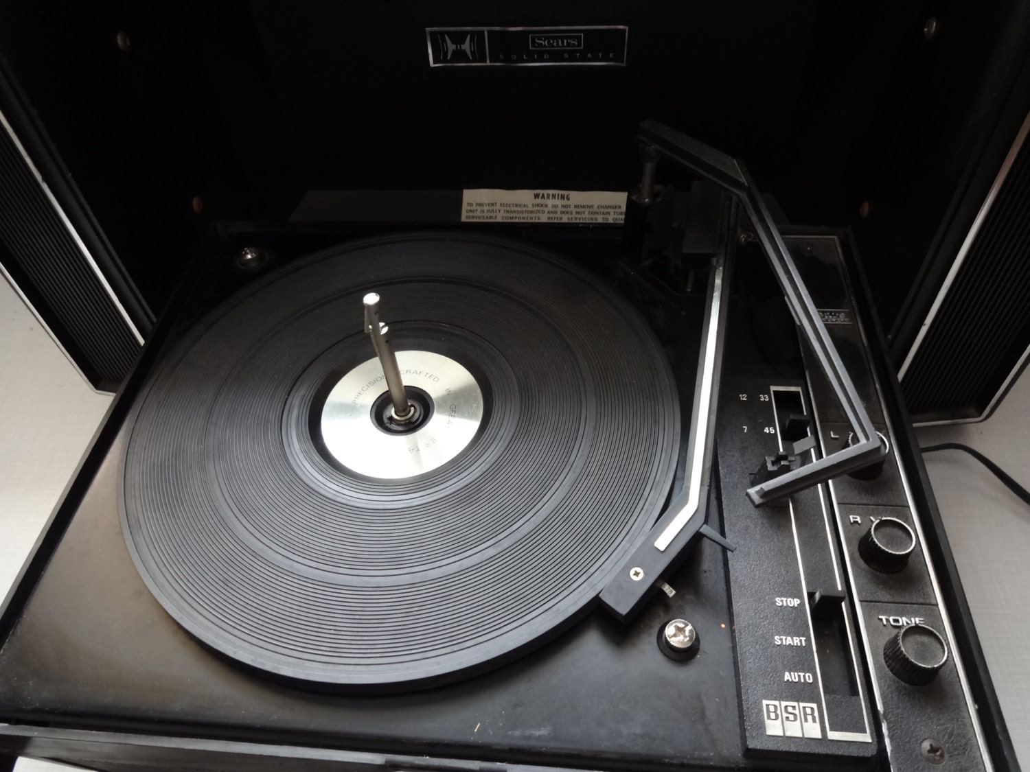 Vintage Sears Portable Stereo Record Player Turntable 33