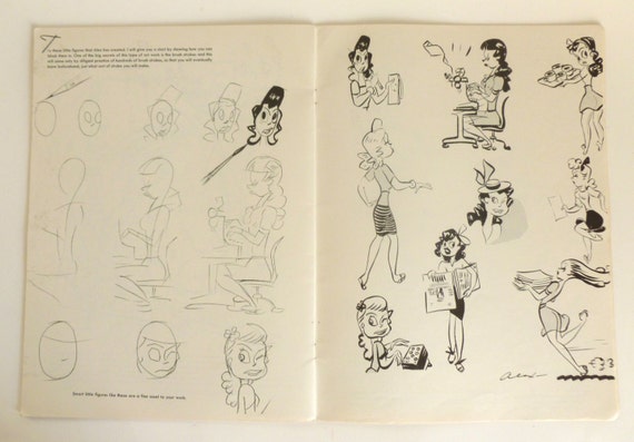 Vintage 1950's How to Draw COMICS by Walter Foster Art