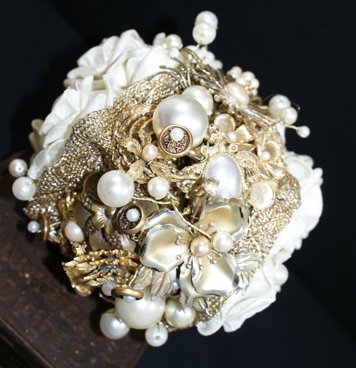 Vintage Brooch Bouquet Gold Bouquet Bespoke Wedding