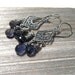 Blue Iolite Earrings, Wire Wrapped in Sterling Silver , Chandelier Gemstone Earrings, September Birthstone Jewelry