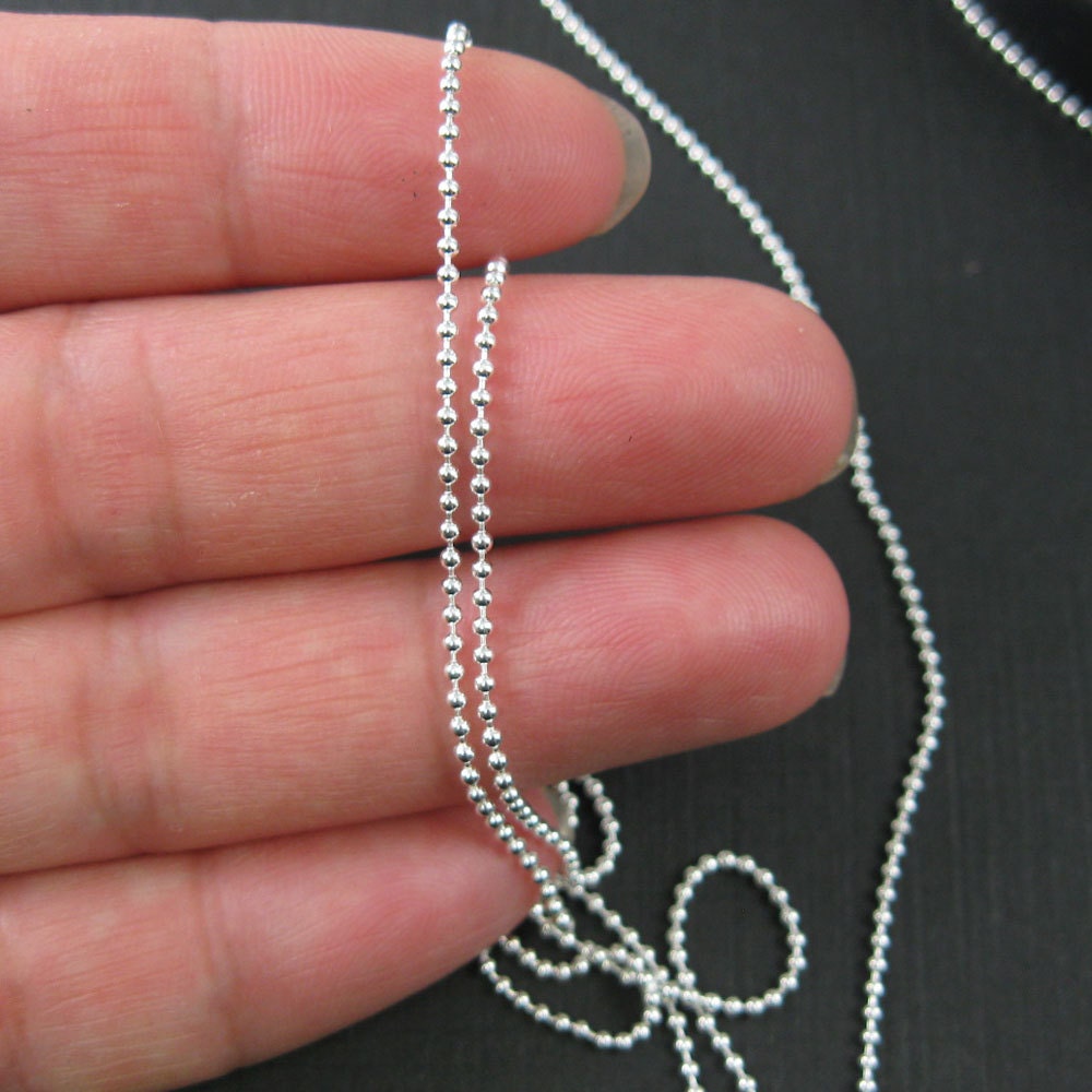 Sterling Silver Ball Chain Wholesale Bulk Unfinished