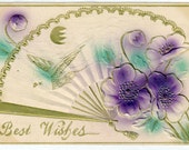 Vintage Best Wishes Postcard Early 1900's (fpc330)