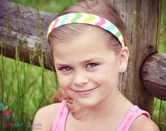 SALE Chevron Fabric Covered Headband