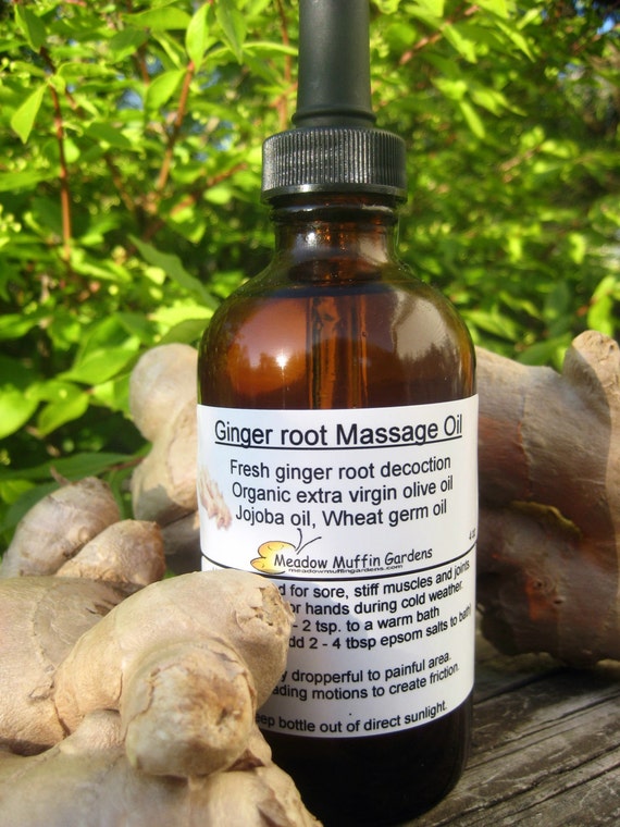 Fresh Ginger Root Massage Oil Reflexology Pain relief