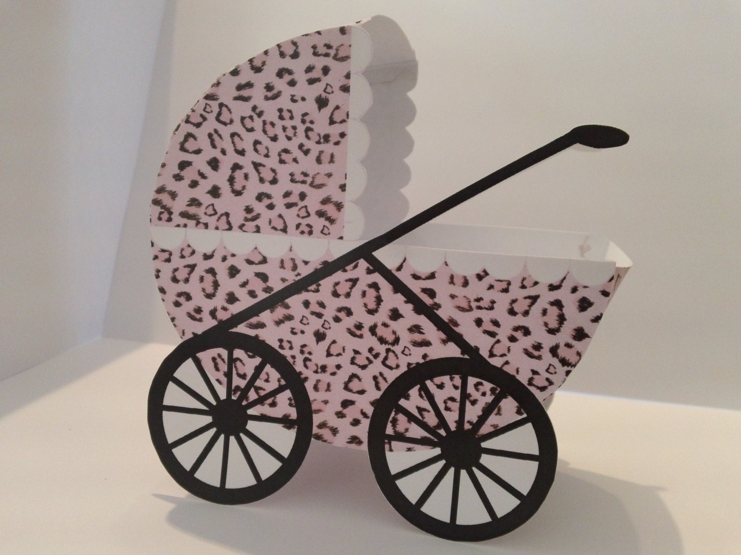 JUMBO Pink Leopard Spot Baby Carriage by SweetBootique on Etsy