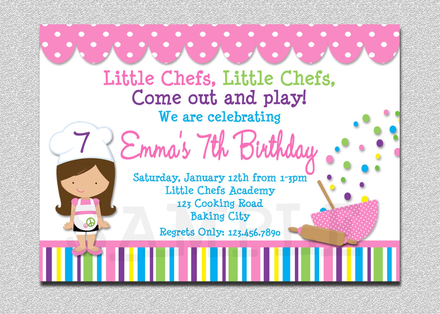 Baking Birthday Party Invitations Free 1