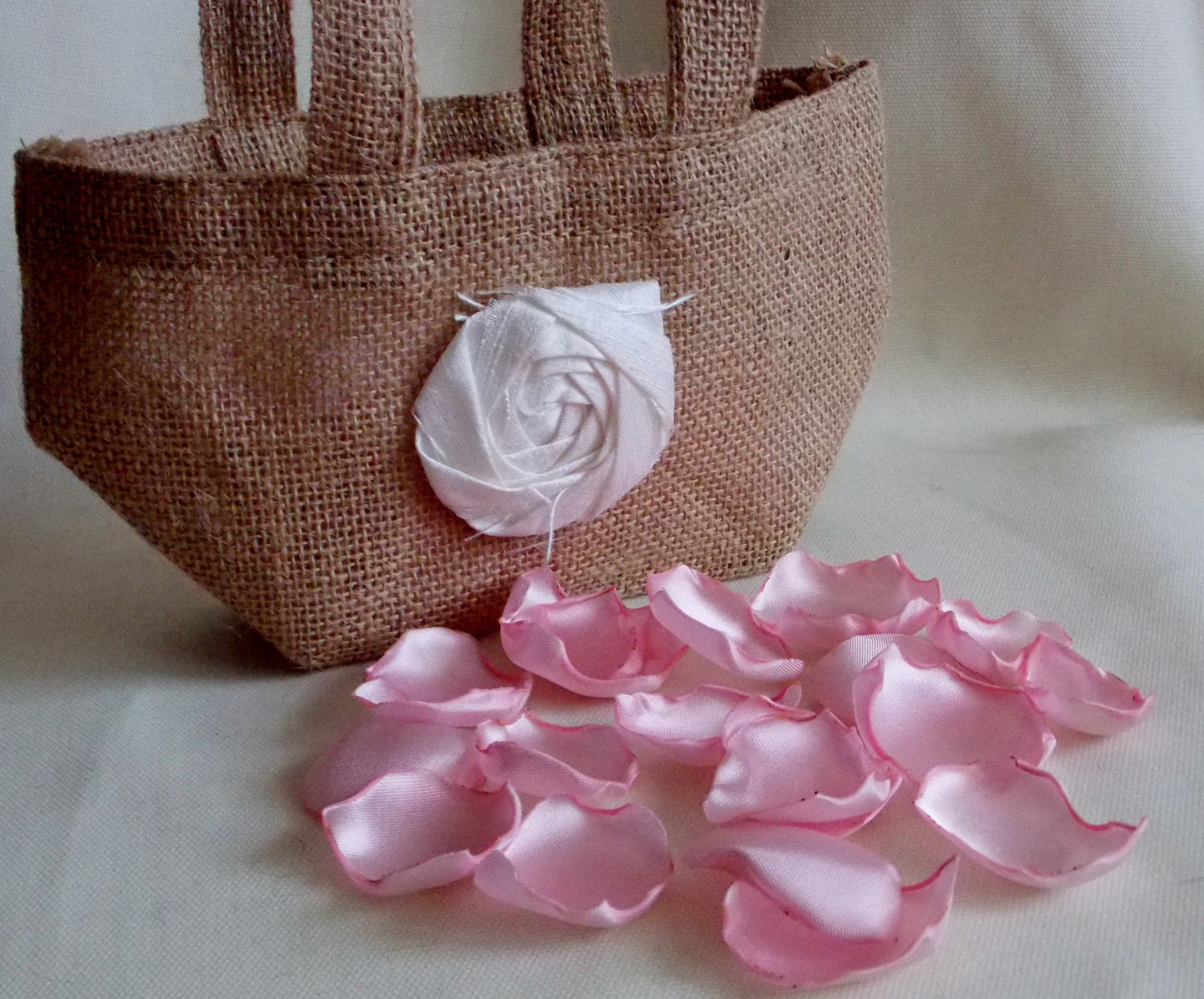 Flower Petals Satin Petal Flower Girl by bellerosedesigns on Etsy