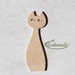 50% OFF SALE: Unfinished wood bookmark for decoupage, painting or pyrography - cat