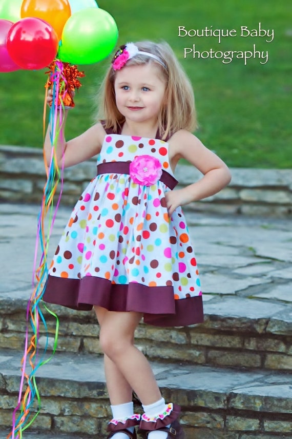 Items similar to BOUTIQUE DRESS, Girls Boutique Dress, Adjustable Strap ...