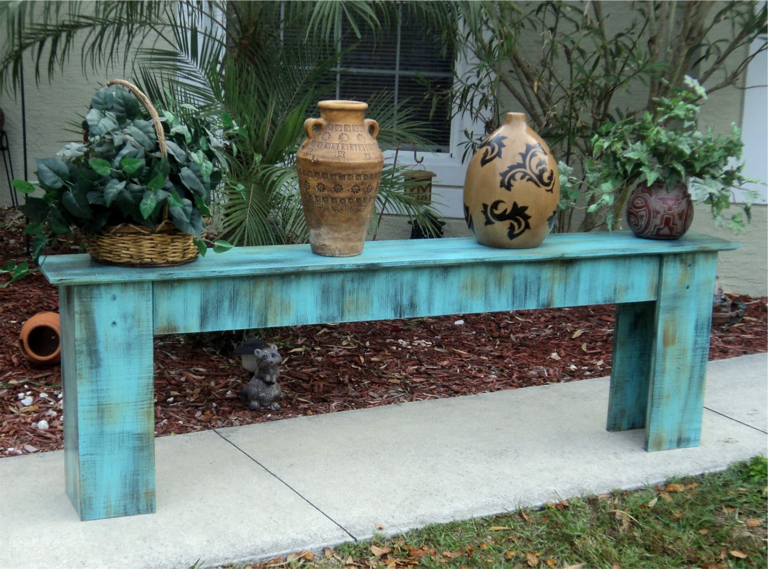 rustic plant table