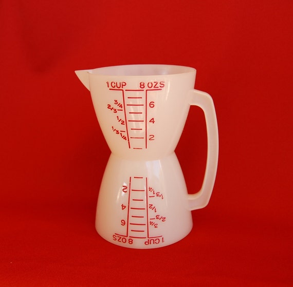 Vintage Tupperware Measuring Cup Double Sided for liquids and