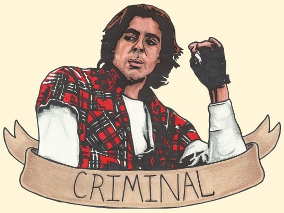 80s Pop Portrait Art PRINT: Breakfast Club Criminal