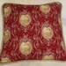 French Cottage Etienne Pillow Garnet Beige Toile Provence Garden Reverse