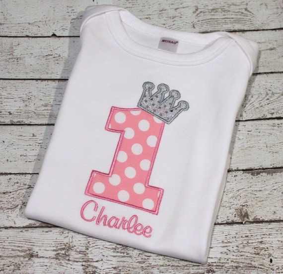 Girl's Princess Birthday Shirt with Sequin by thesimplyadorable