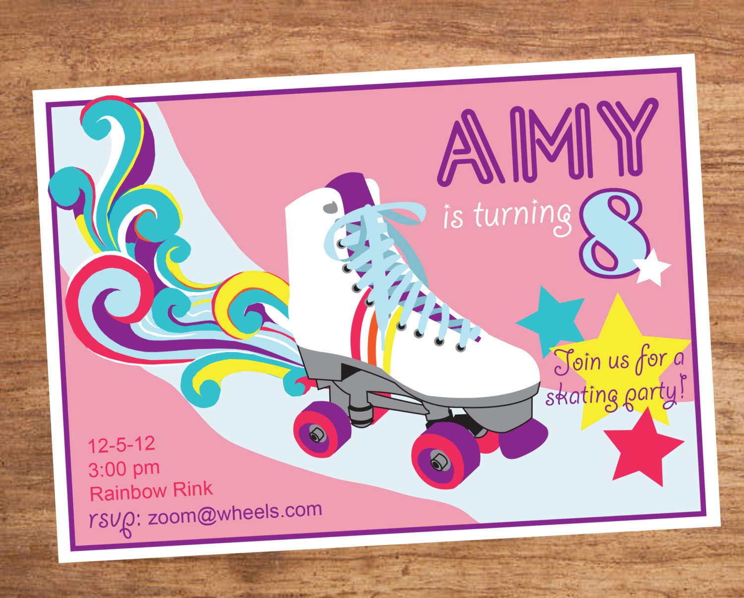 Roller Skating Party Invitation