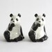 Vintage Pair of Porcelain Panda Bears, Bookends
