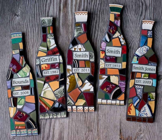 Wine Bottle Wall Art personalized mosaic wine bottle wall art with name and date Wine Bottle Wall Art personalized mosaic wine bottle wall art with name and date