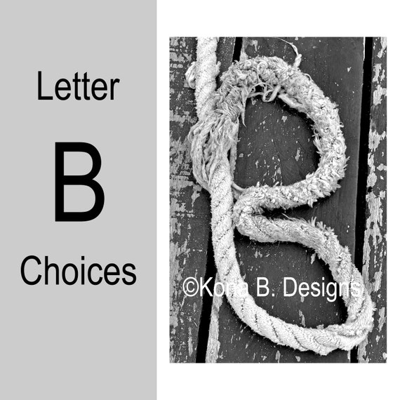 Letter B Alphabet Photography 4x6 Photo Letter