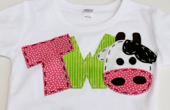 cow print birthday shirts